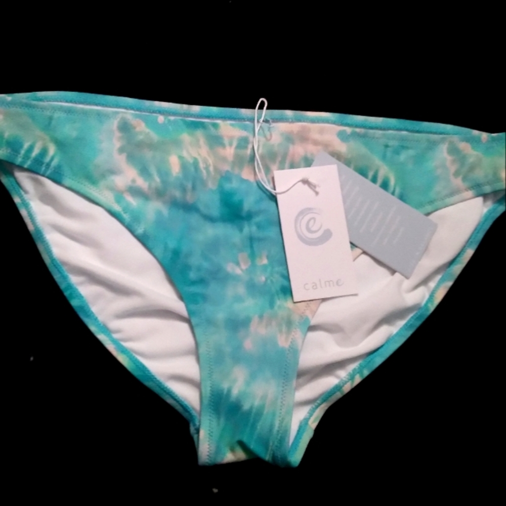 NWT Johnny Was Calme Watercolor Hipster Bikini Bottom Aqua  Keys XXL View 3